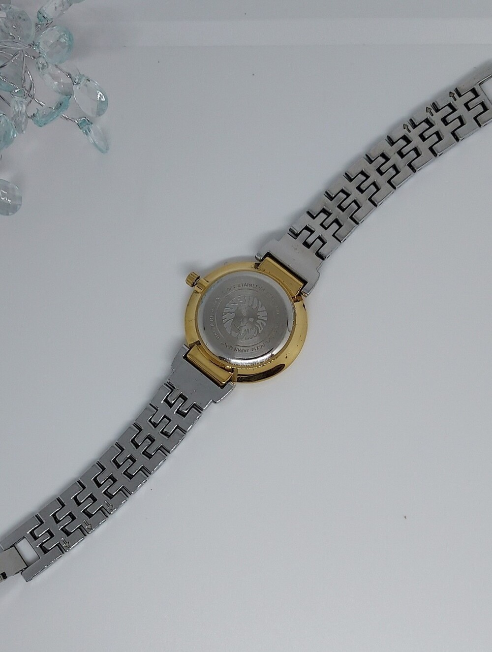 Vintage Anne Klein Two-Tone Gold & Silver Roman Numeral Bracelet Watch - Picture 4 of 12